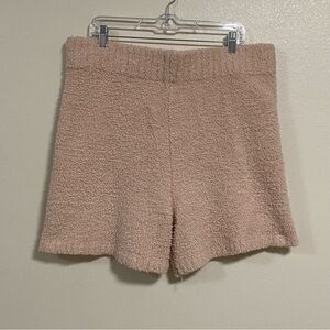 Skims Fuzzy Cozy Knit Pull on Shorts Dusty Pink plus Size 4x/5X NWT